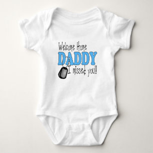 Body Bienvenue à la maison Papa avec des étiquettes d