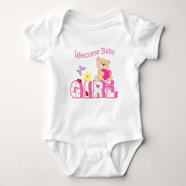 Body Bienvenue bébé fille (Devant)