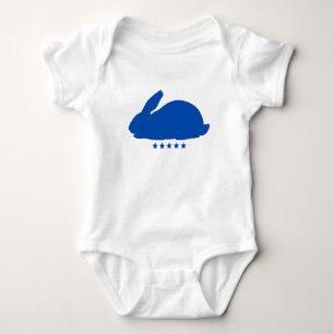 Body Big Rabbit Silloute en bleu