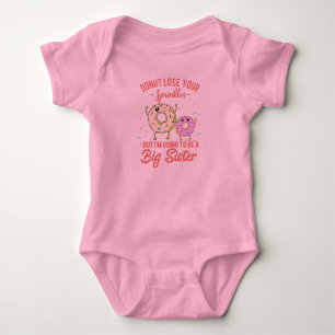 Body Big Soeur Donut rose Faire-part bébé