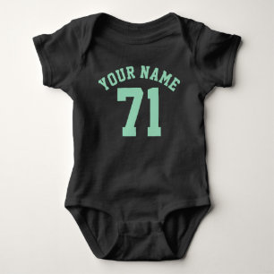 Body Black & Mint Green Baby   Sports Jersey Design