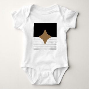 Body Black White Colorblock & Brown Diamond