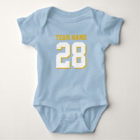Bleu Blanc Bébé Football Jersey Sports Romper