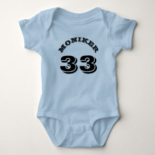 Body Bleu clair et noir bébé Design Jersey Sport