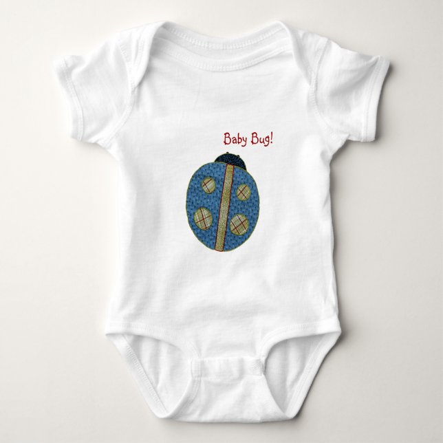Body Bleu coccinelle Bébé Bug (Devant)