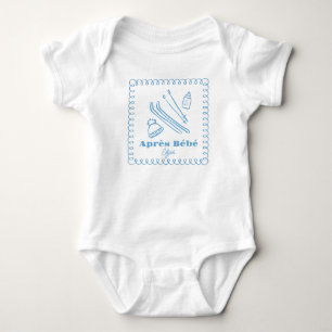 Body Bleu Creusé À La Main Après Bébé Ski Boy D'Hiver