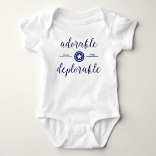 Body Bleu déplorable adorable de combinaison de bébé
