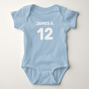 Body Bleu personnalisable (design avant et arrière)