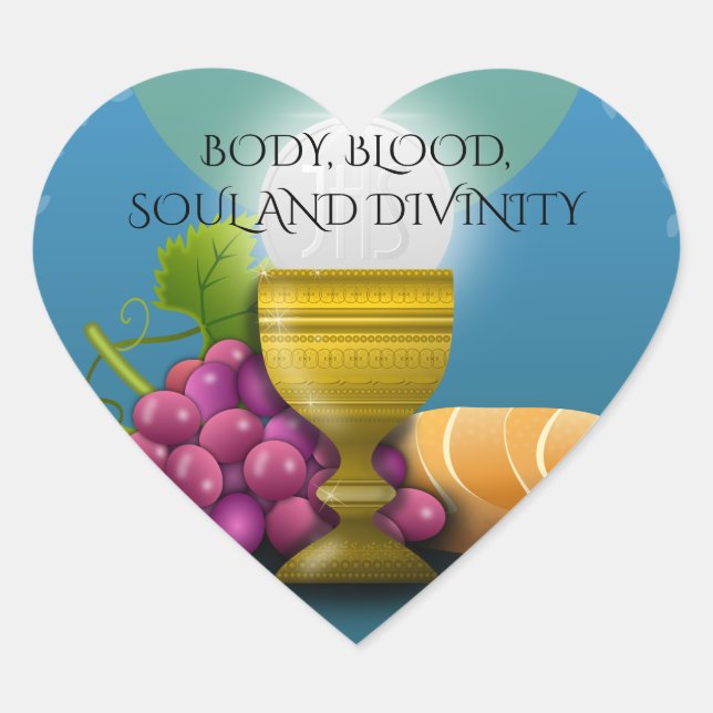 BODY, BLOOD, SOUL AND DIVINITY HEART STICKER (Front)