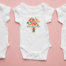 "Bloom Baby Bloom" Aquarelle Bodysuit Floral