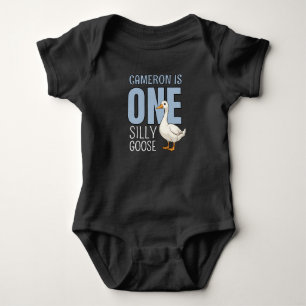 Body Blue personnalisé Une Oie Idiote Premier Anniversa