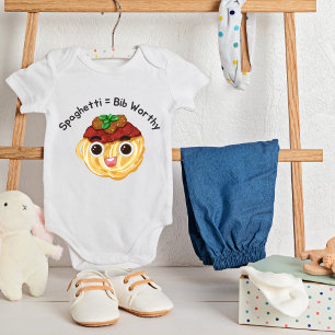 Body Bodysuit Bébé à Bib-Worthy Spaghetti mignonne