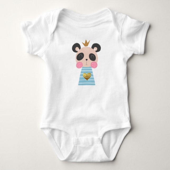 Body Bodysuit bébé jersey Roi Panda (Devant)
