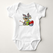 Bodysuit bébé lapin de Pâques en métal