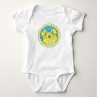 Bodysuit bébé Lapin miel bleu-jaune