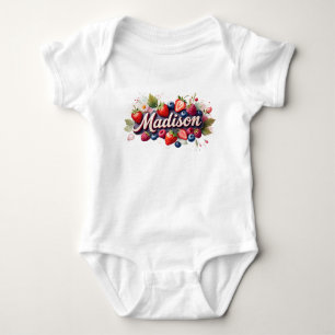 Body Bodysuit bébé " Madison " Berry Floral Design