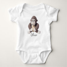 Bodysuit bébé personnalisé Crochet Gorilla