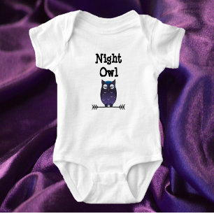 Body Bodysuit de chouette de nuit pour bébés