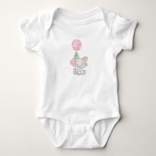 Body Bodysuit de fille Eléphant Rose