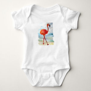 Body Bodysuit Jersey pour bébé Flamant rose rose