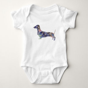 Body Bodysuit Mandala Chien Jersey, Blanc