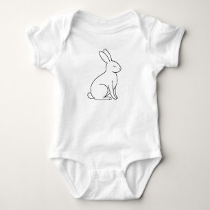 Body Bodysuit minimaliste Bunny Line Art Baby - Soft Ra