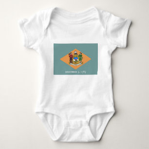 Body Bodysuit Patriotique bébé avec drapeau du Delaware