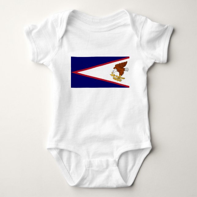 Body Bodysuit patriotique bébé avec drapeau Samoa améri (Devant)