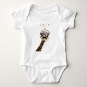 Body Bodysuit pour bébé amusant avec autruche joueuse -
