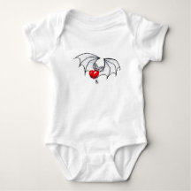 Bodysuit pour bébé de coeur Batty