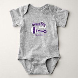 Body Bodysuit pour bébé grenouille à cornes pourpre