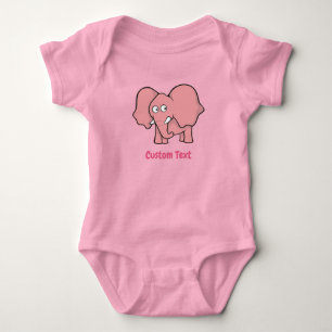 Body Bodysuit pour bébé rose éléphant