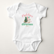Boho Baby First Christmas avec nom arbre de lapin