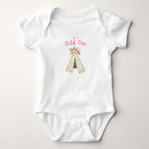 Body Boho Floral Tribal Teepee Wild Un 1er anniversaire