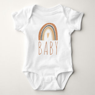 Body Boho Terracotta Rainbow Heart Baby Jumper