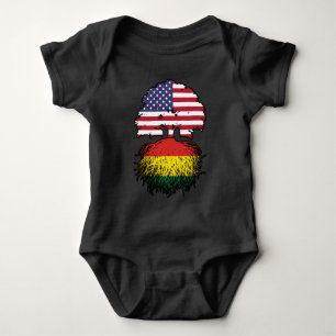 Body Bolivia Bolivian American USA Tree Roots Flag