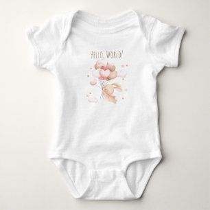 Body Bonjour Bébé Fille, Lapin Mignon Nouveau-Né