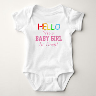 Body Bonjour Nouvelle Fille Bébée En Ville Chemise Bébé