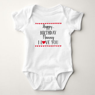 Body Bonne Nounou d'anniversaire Je t'aime Baby Bodysui