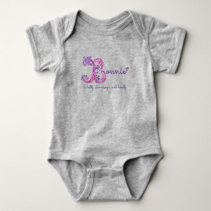 Body Bonnie Girls nom et sens Chemise B monogramme