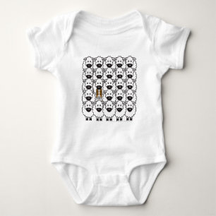 Body Border collie chez les moutons