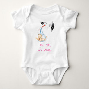 Body Bouche portant bébé Bodysuit Maman Je viens