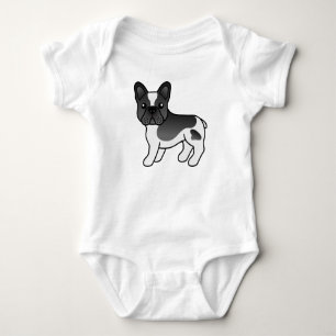 Body Bouledogue Français Pie Noir Mignon Chien de Dessi