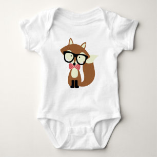 Body Bow Cravate et lunettes Hipster Renard Brown