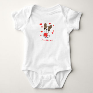 Body Boxer bébé aux Coeurs rouges
