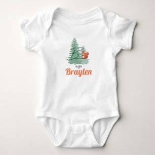 Body Braylen Nom Lettre de dévoilement Écureuil de garç