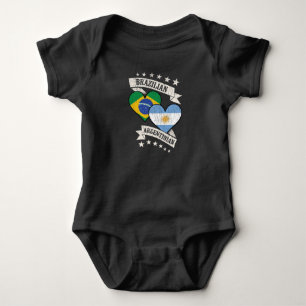 Body Brésil Argentine Argentine Drapeaux cardiaques Bré