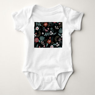 Body Broderie Cou Floral, Bouquet Vintage.