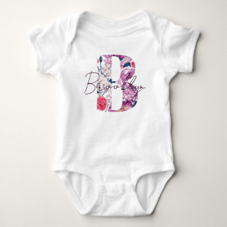 Body Brooklyn Baby Name Flower Script Vintage Floral B