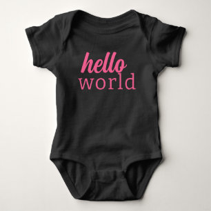 Body Brosse fraîche Script Hello Romper